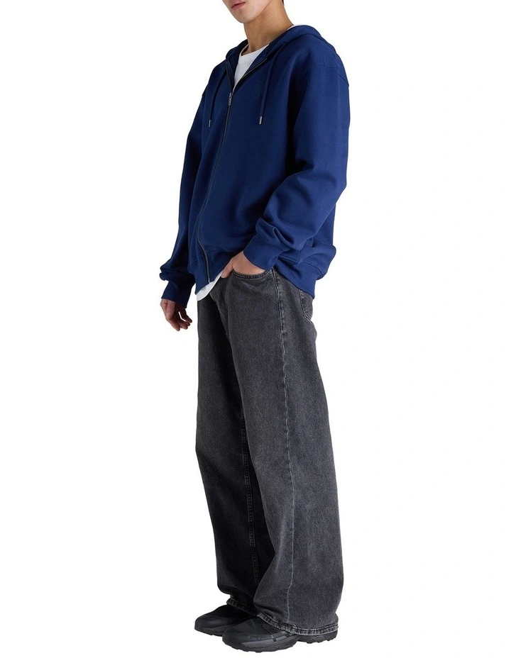Rochester Base Zip Hoodie in Sail Away Navy image 4
