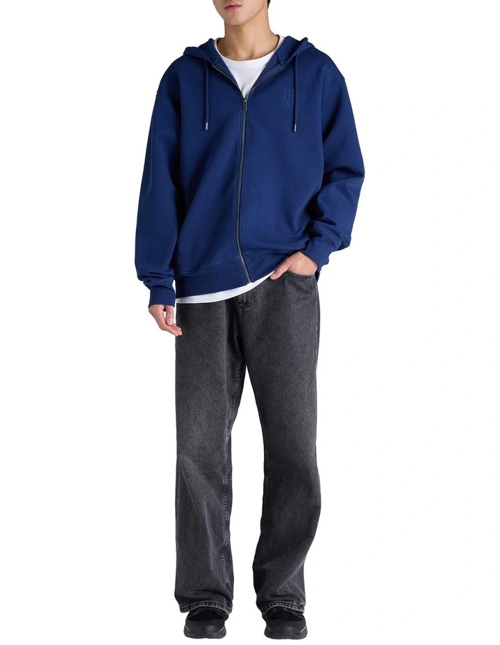 Rochester Base Zip Hoodie in Sail Away Navy image 5