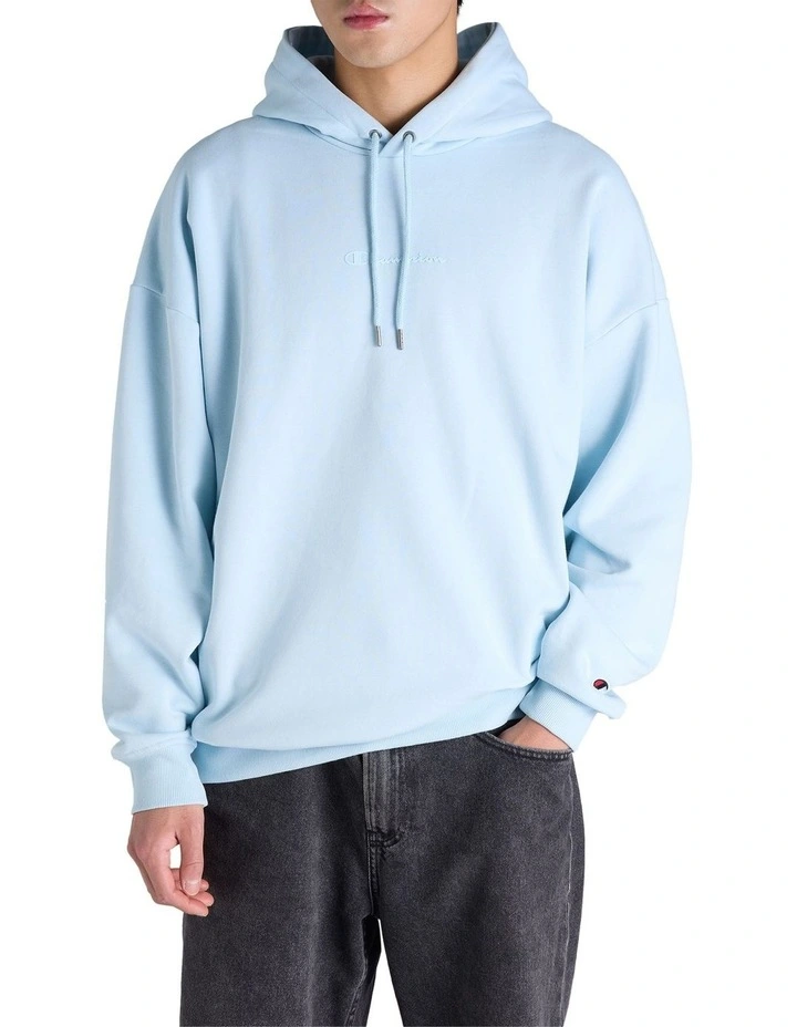 Tonal Script Hoodie in Blue image 1
