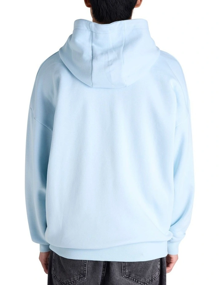 Tonal Script Hoodie in Blue image 2