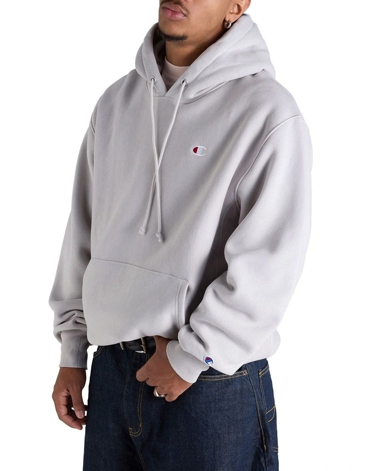 Reverse Weave C Logo Hoodie in Albatross image 3
