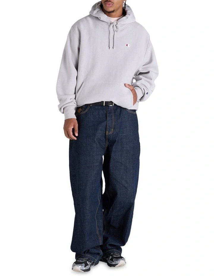Reverse Weave C Logo Hoodie in Albatross image 4