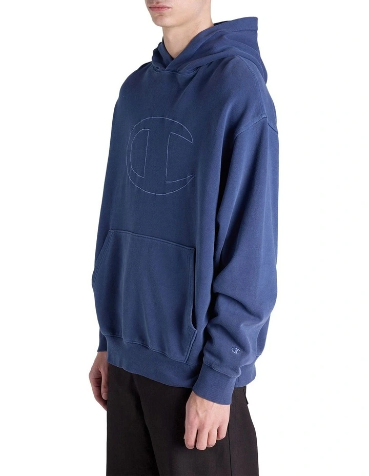 Rochester Vintage Wash Hoodie in Blue image 3