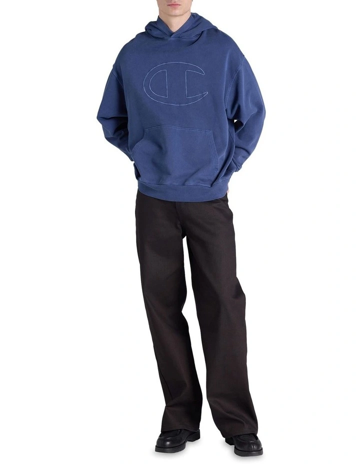 Rochester Vintage Wash Hoodie in Blue image 4