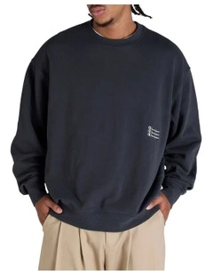 Rochester Vintage Wash Crewneck Knitwear in Black