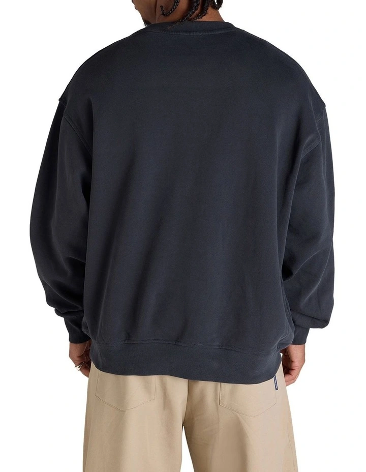 Rochester Vintage Wash Crewneck Knitwear in Black image 2