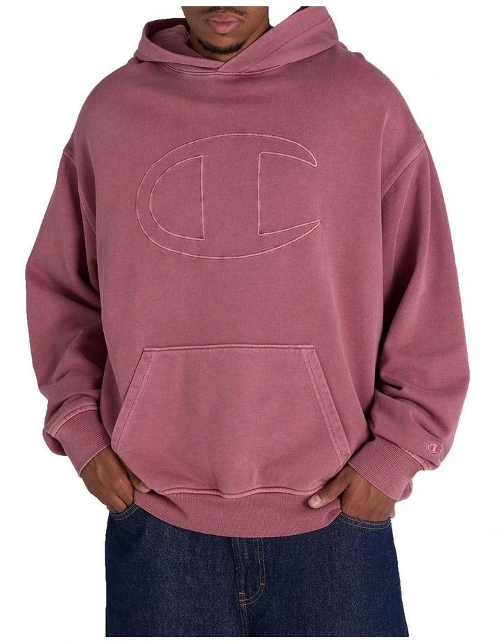 Vintage Wash Hoodie in Red image 1