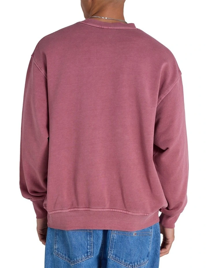 Vintage Wash Crew in Maroon image 2
