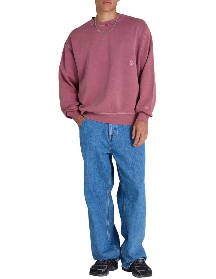 Vintage Wash Crew in Maroon image 4