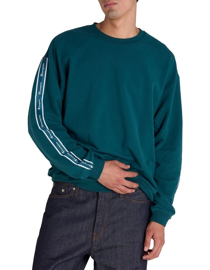 Lux Taping Pullover in Green image 1