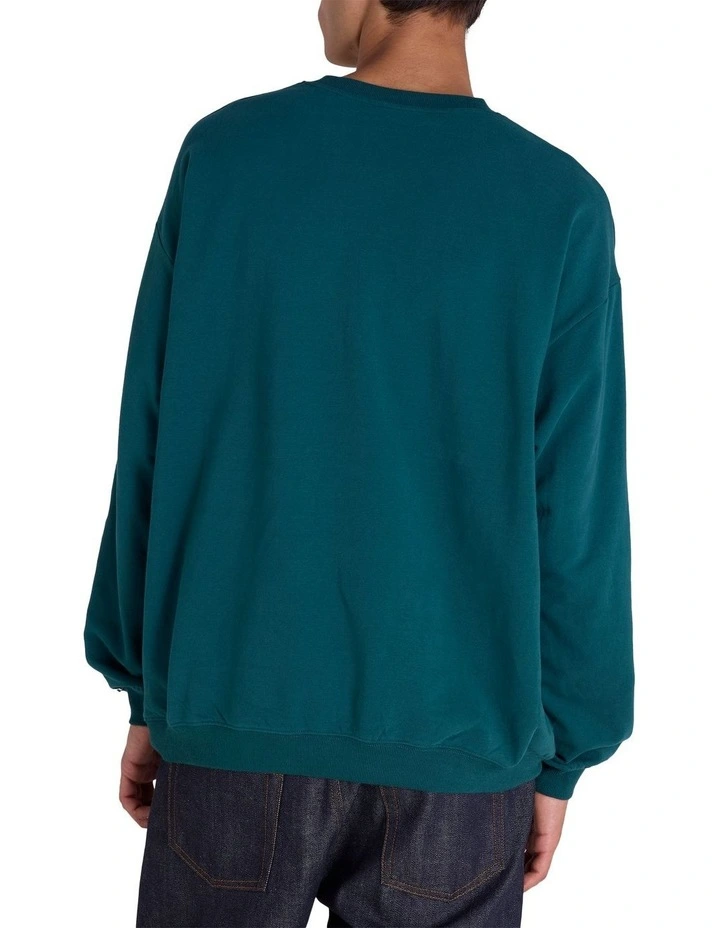 Lux Taping Pullover in Green image 2