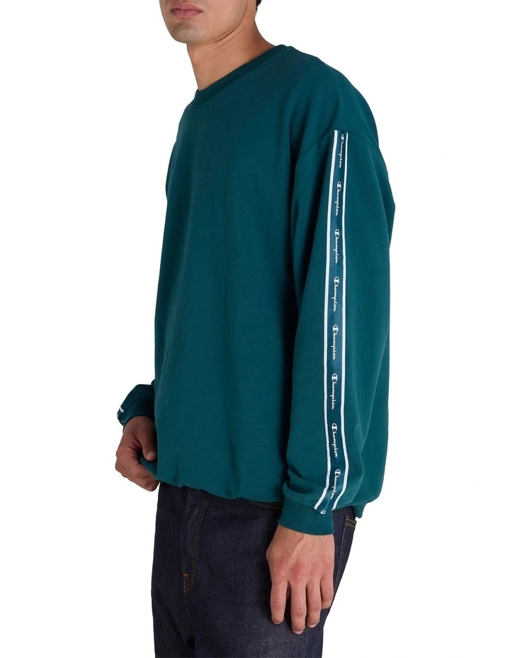 Lux Taping Pullover in Green image 3