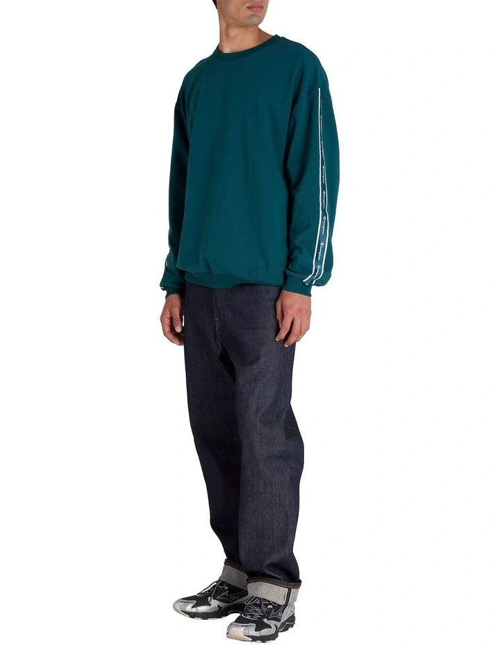 Lux Taping Pullover in Green image 4