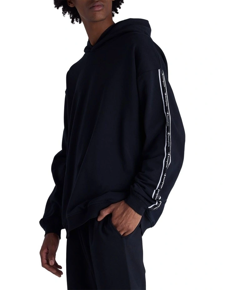 Lux Taping Hoodie in Black image 3
