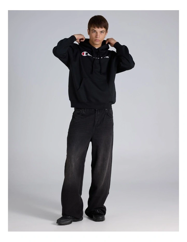 Script Hoodie Black Black image 4