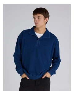 Indigo Terry Sweat Top Indigo Dye