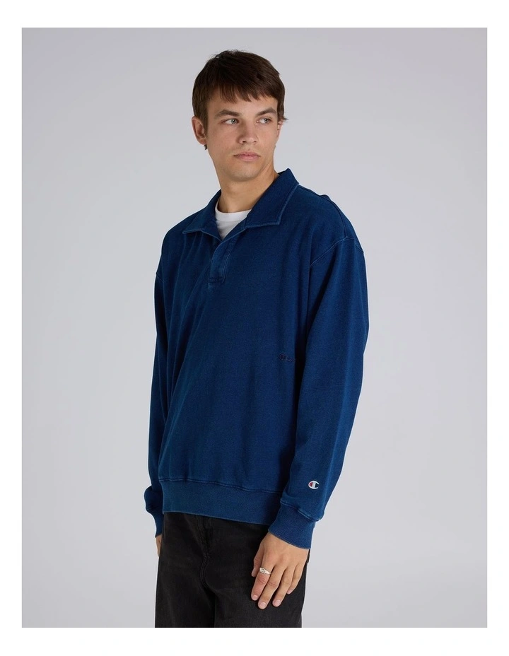Indigo Terry Sweat Top Indigo Dye image 2