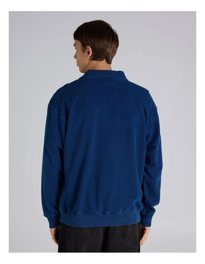 Indigo Terry Sweat Top Indigo Dye image 3