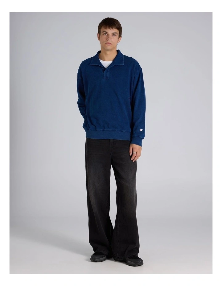 Indigo Terry Sweat Top Indigo Dye image 4