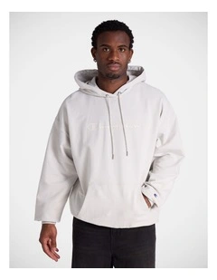 Large Tonal Script Hoodie Street Chalk