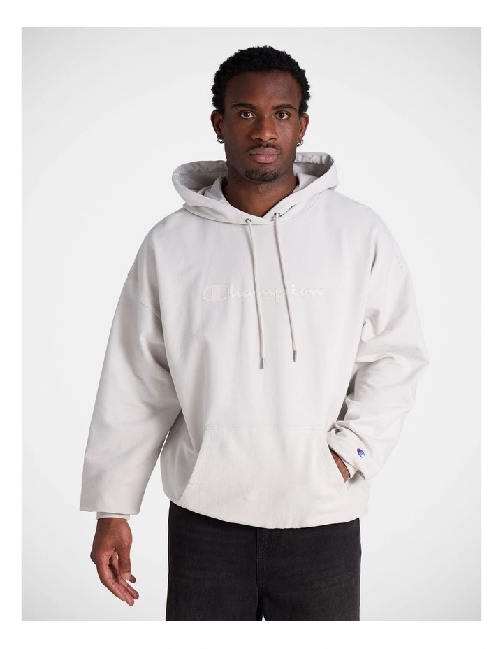 Large Tonal Script Hoodie Street Chalk image 1
