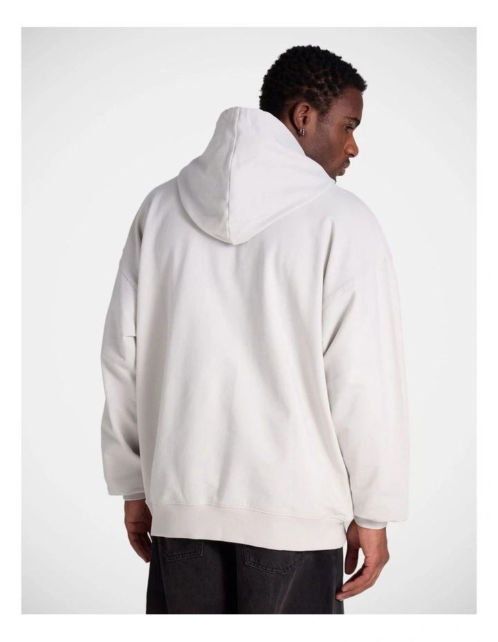 Large Tonal Script Hoodie Street Chalk image 2