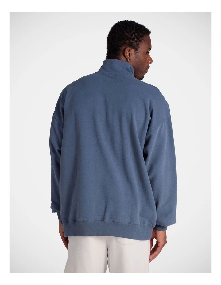 Tonal Script Quarter Zip Steel Type image 2