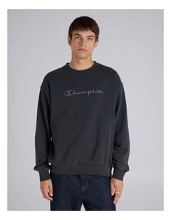 Vintage Wash Crew Black