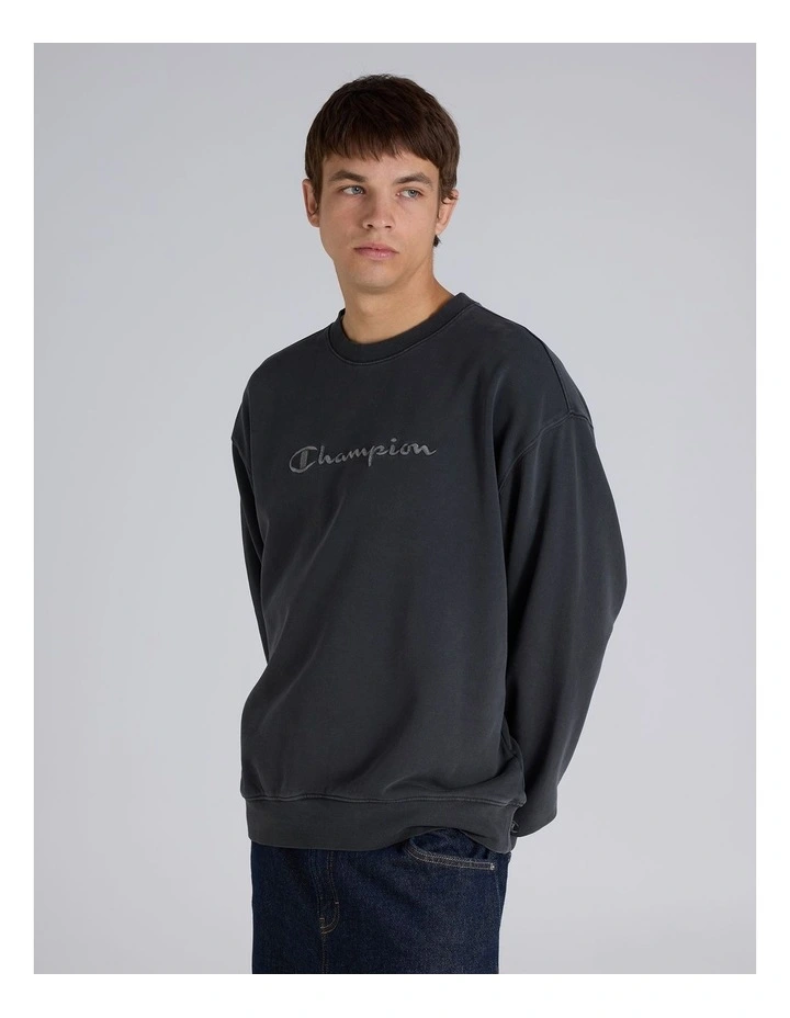 Vintage Wash Crew Black image 2