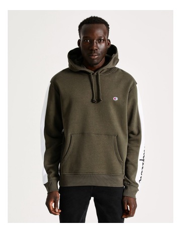 Champion Panel Hoodie In Dark Green | MYER