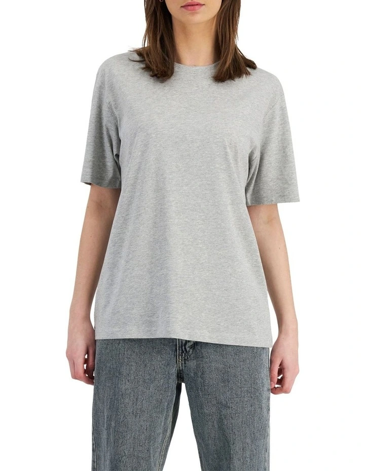 Jersey Lightweight Staple Tee in Oxford Heather image 2