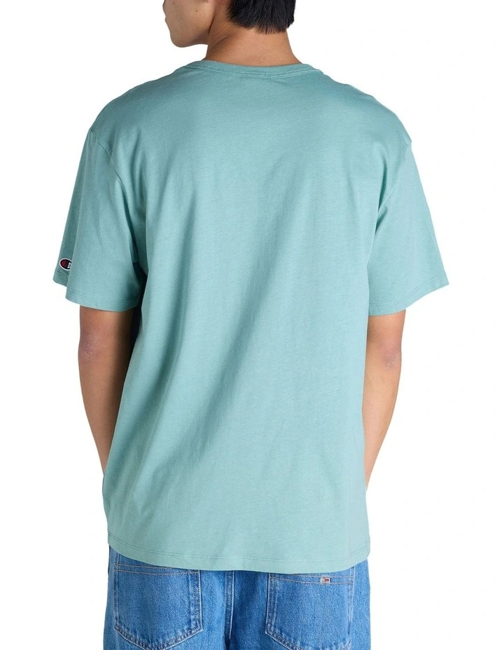 Puff Script Tee in Blue image 3
