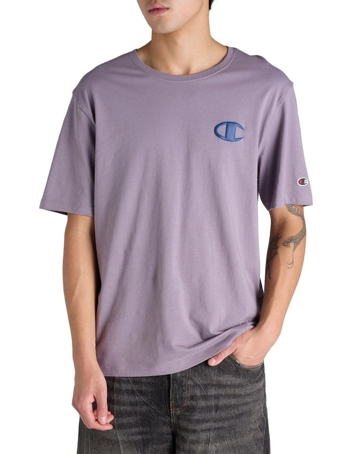 Puff C-Logo Tee in River Stone image 1