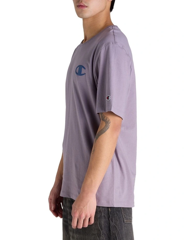 Puff C-Logo Tee in River Stone image 3