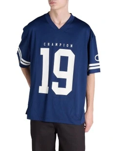 Mesh Tee in Navy