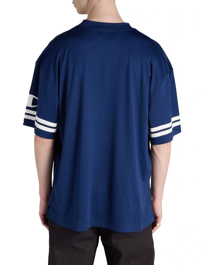 Mesh Tee in Navy image 2