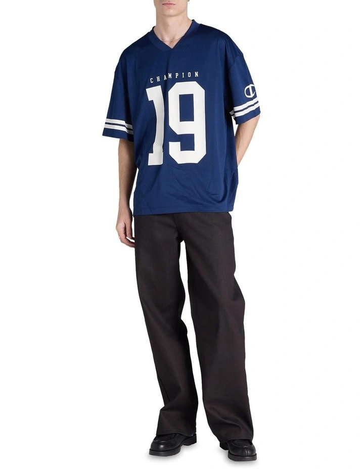 Mesh Tee in Navy image 4