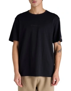 Script Tonal Tee in Black