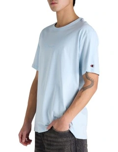 Script Tonal Tee in Silence Blue