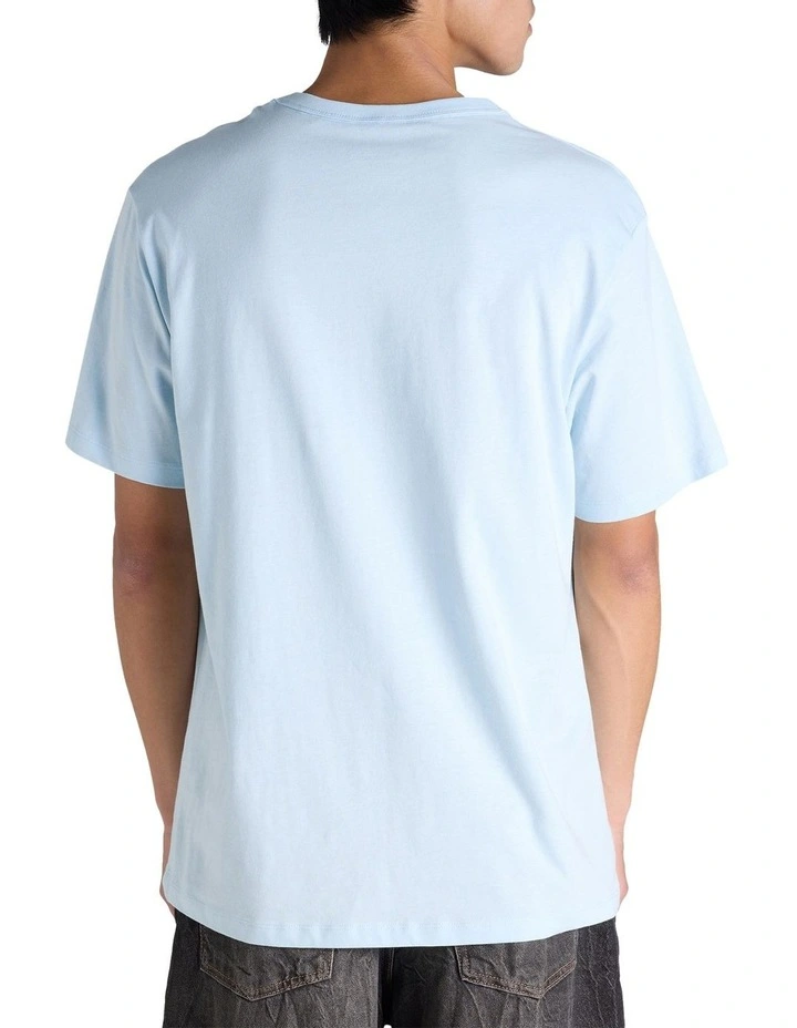 Script Tonal Tee in Silence Blue image 2
