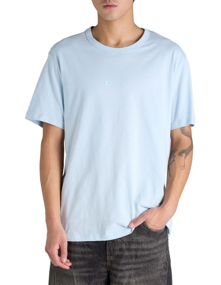 Script Tonal Tee in Silence Blue image 3