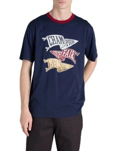 State Fair Ringer Tee in Blue