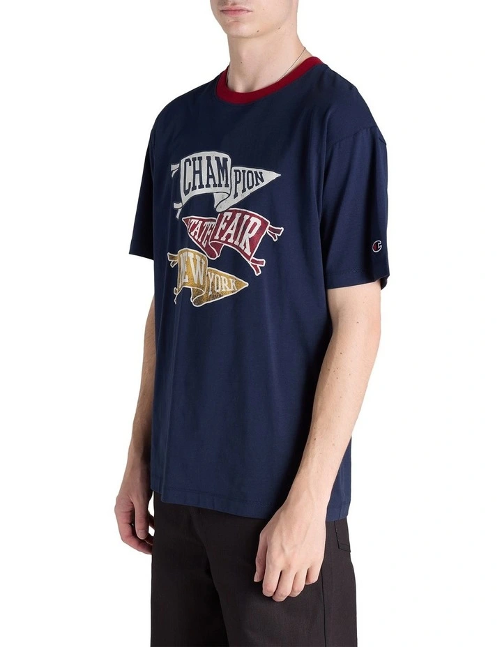 State Fair Ringer Tee in Blue image 2