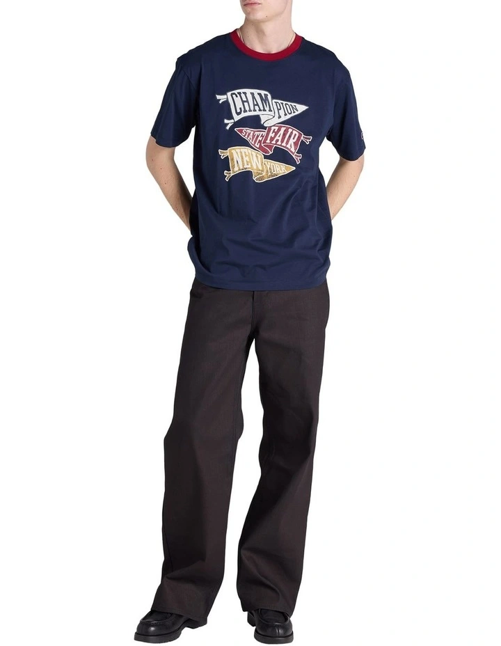 State Fair Ringer Tee in Blue image 4