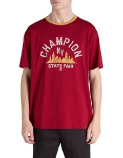 State Fair Ringer Tee in Red