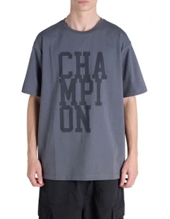 Capital Graphic Tee in Grey