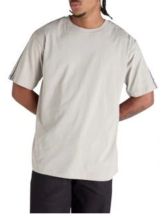Lux Taping Tee in Beige