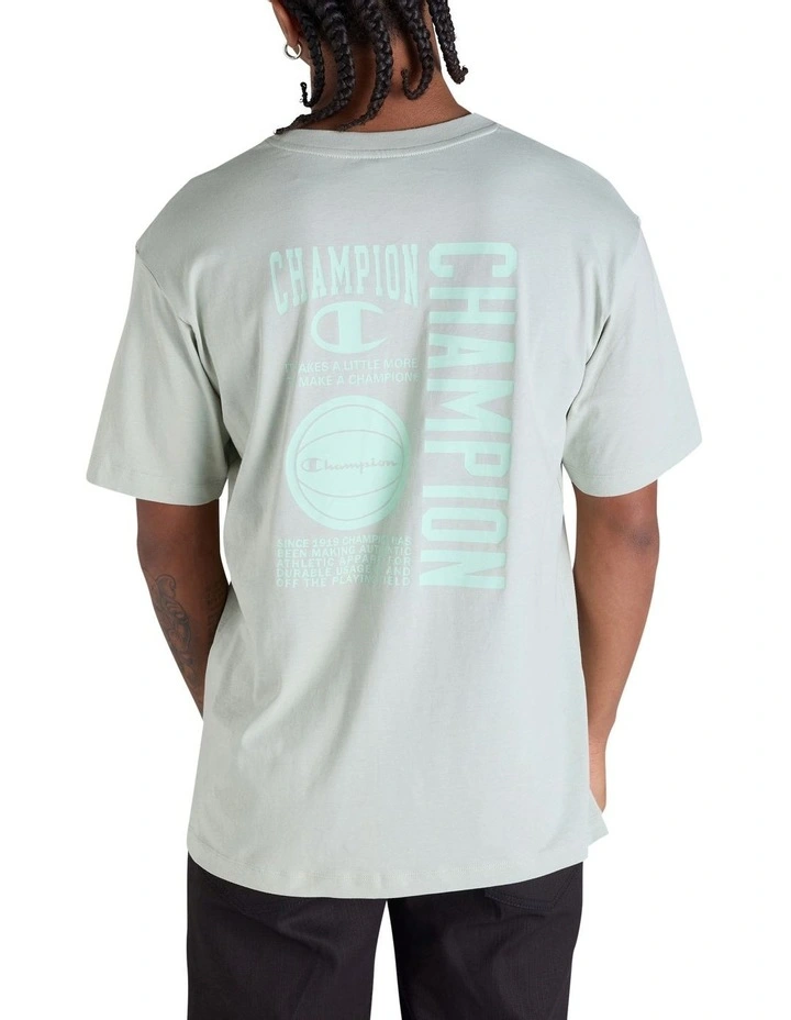 Graphic Print Tee in Clever Sage image 2