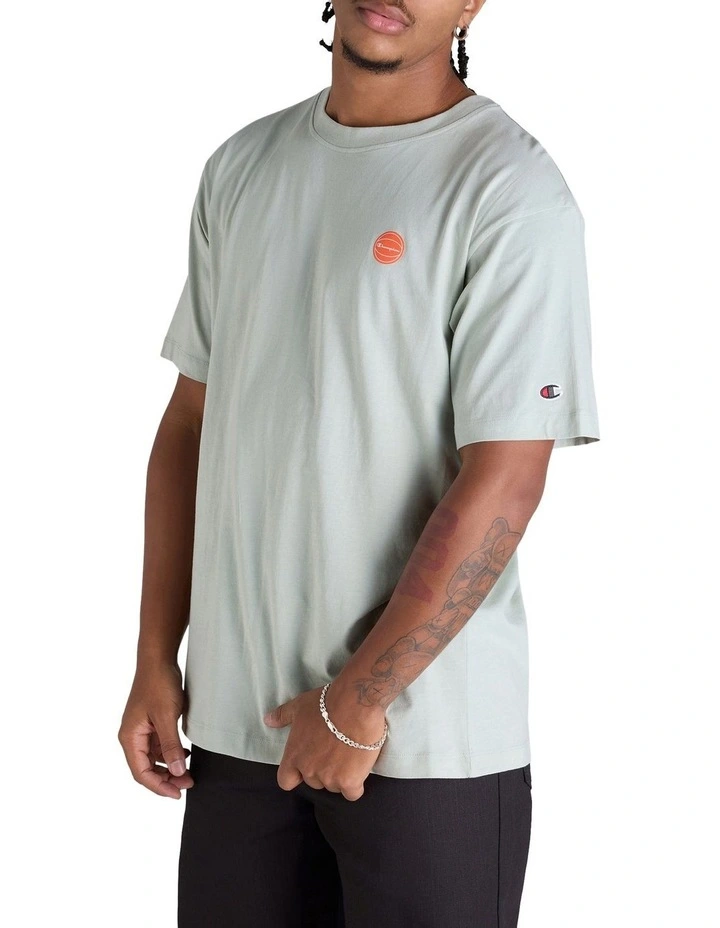 Graphic Print Tee in Clever Sage image 3