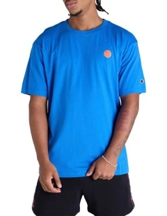 Graphic Print Tee in Bluebell Breeze
